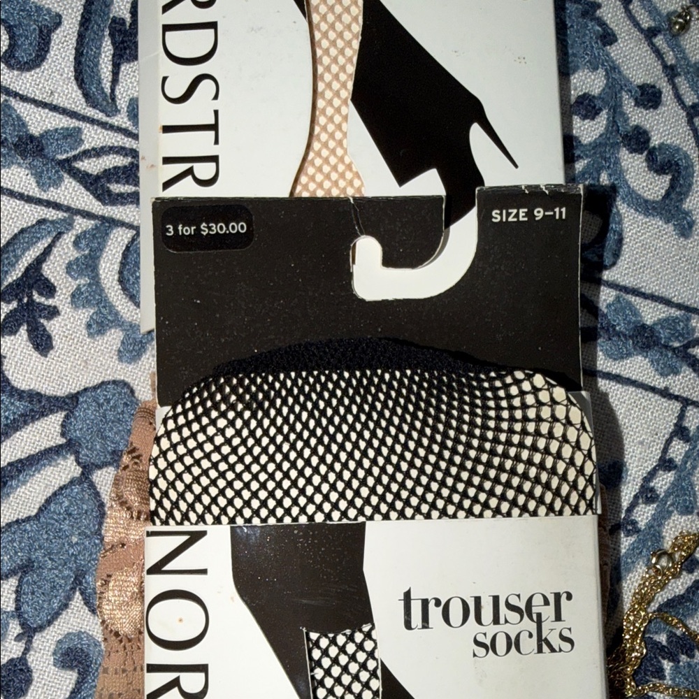 Nordstrom Black and Tan Hosiery package Five trouser socks one tights washable - Picture 9 of 16